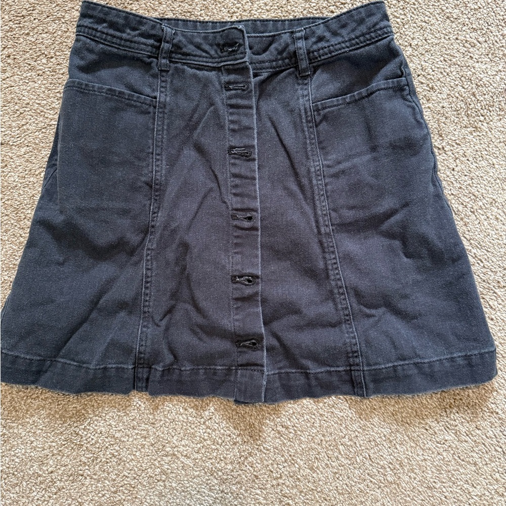 Divided Black A-Line Mini Skirt Casual